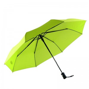Green Travel Umbrella Windproof umbrella Auto open advertising unbrella 3 folding umbrella