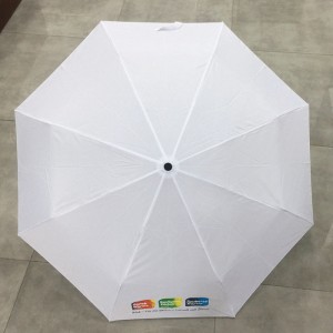 Guaranteed quality Mens Ladies Cheap Auto open auto close Small Pocket Telescope folding white Umbrella with logo printing