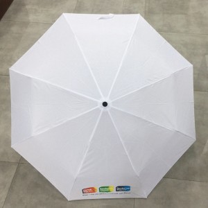 Guaranteed quality Mens Ladies Cheap Auto open auto close Small Pocket Telescope folding white Umbrella with logo printing