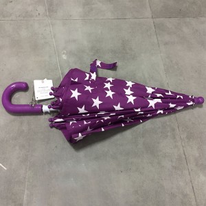 Wholesale cheap custom print stars High quality fashion popular purple children umbrella from made in China