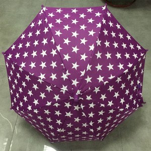 Wholesale cheap custom print stars High quality fashion popular purple children umbrella from made in China