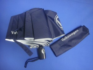 volkswagen Reflective Strip Folding Automatic Umbrella for Navy blue at WOLUNTU®